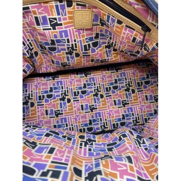 DVF xl black beige fabric weekend travel bag - Picture 10 of 12